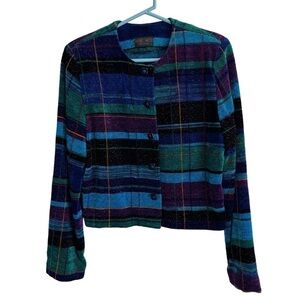 Vintage Danni Webb Handwovens Striped Jacket, Size XS